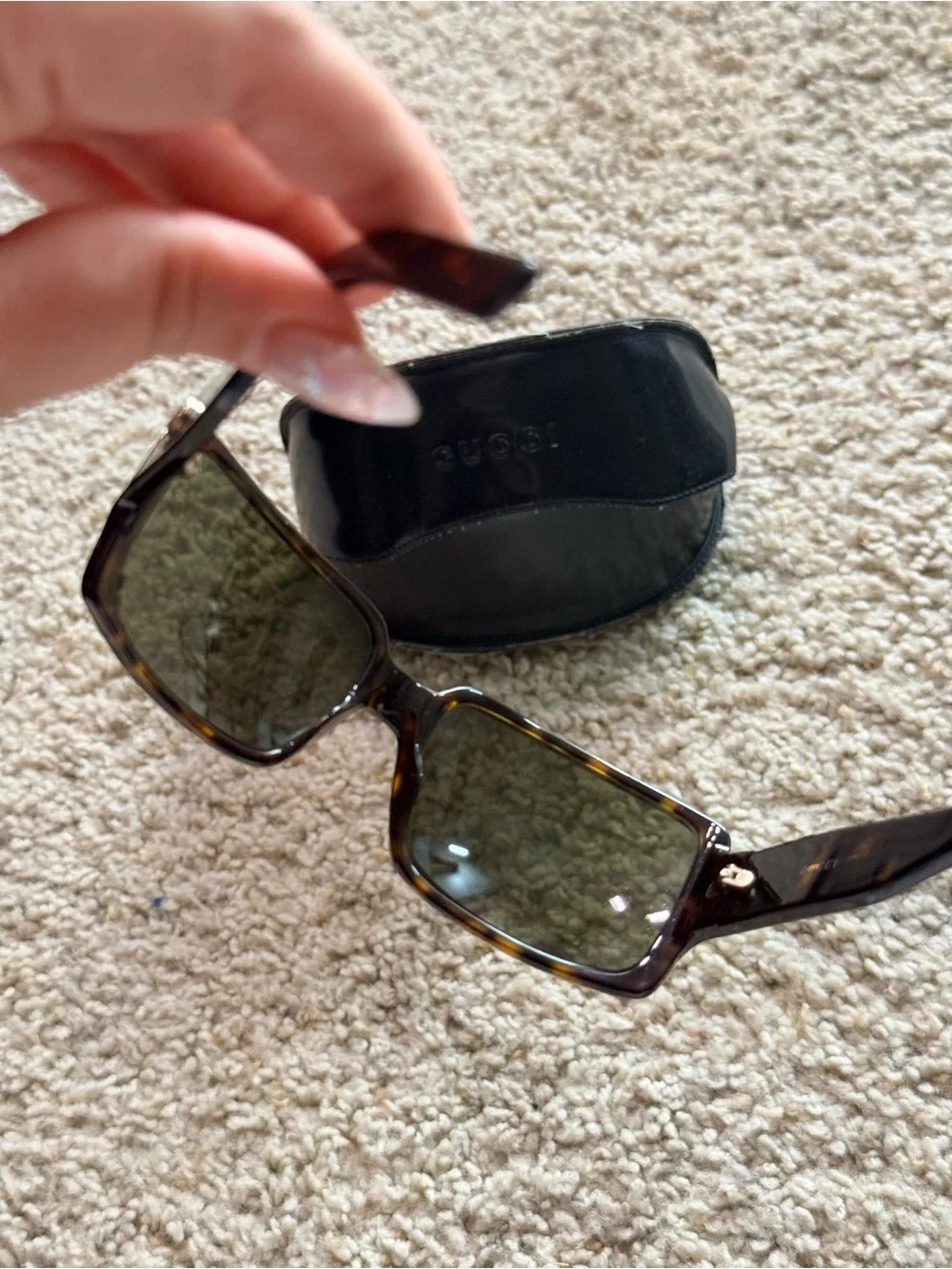 Gucci Tortoise Shell Web Stripe Sunglasses GG 2563/S with Case